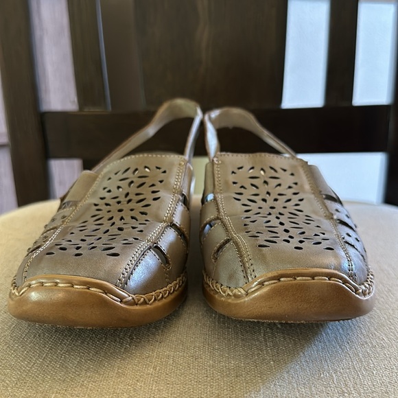 Rieker Women’s Slingback Flats Sandals Gray Neutral Size 7 (38) - Picture 5 of 9
